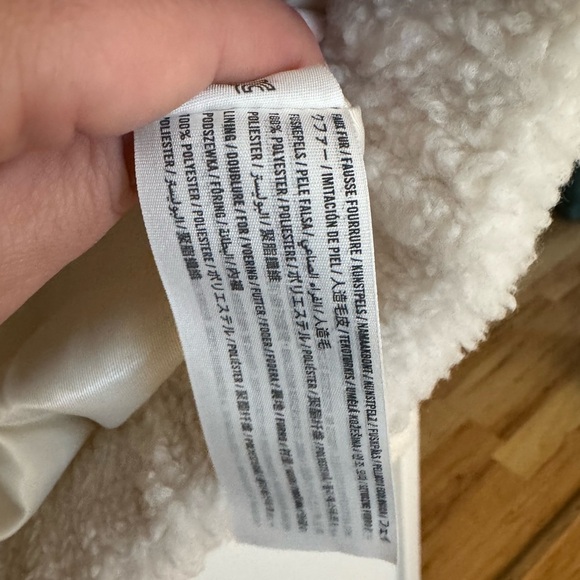 NEW Abercrombie & Fitch Sherpa Ultra Mini Puffer Jacket Bomber XXL Cream NWT - Picture 9 of 10